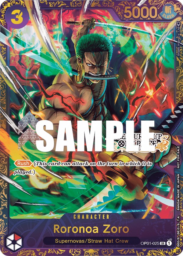 Zoro gets Enma One Piece Anime Manga SSR Rare Mint Holo Foil Trading Card  CCG TC