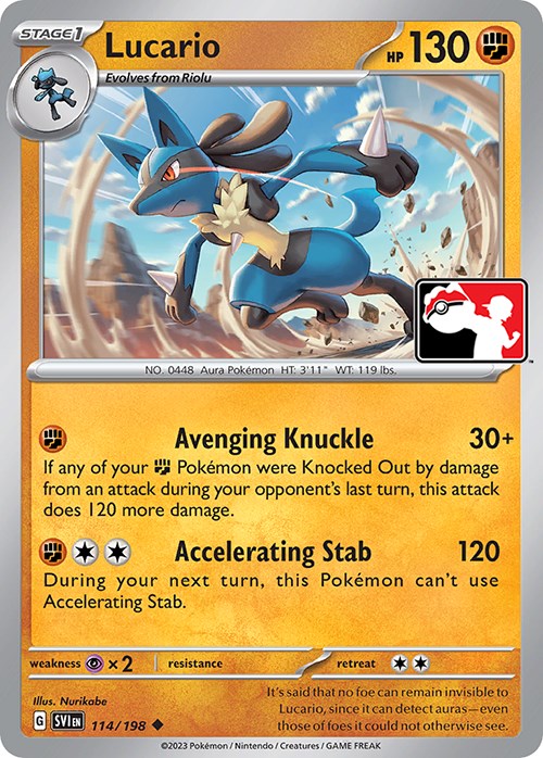 Lucario - 114/198 - Prize Pack Series Cards - Pokemon