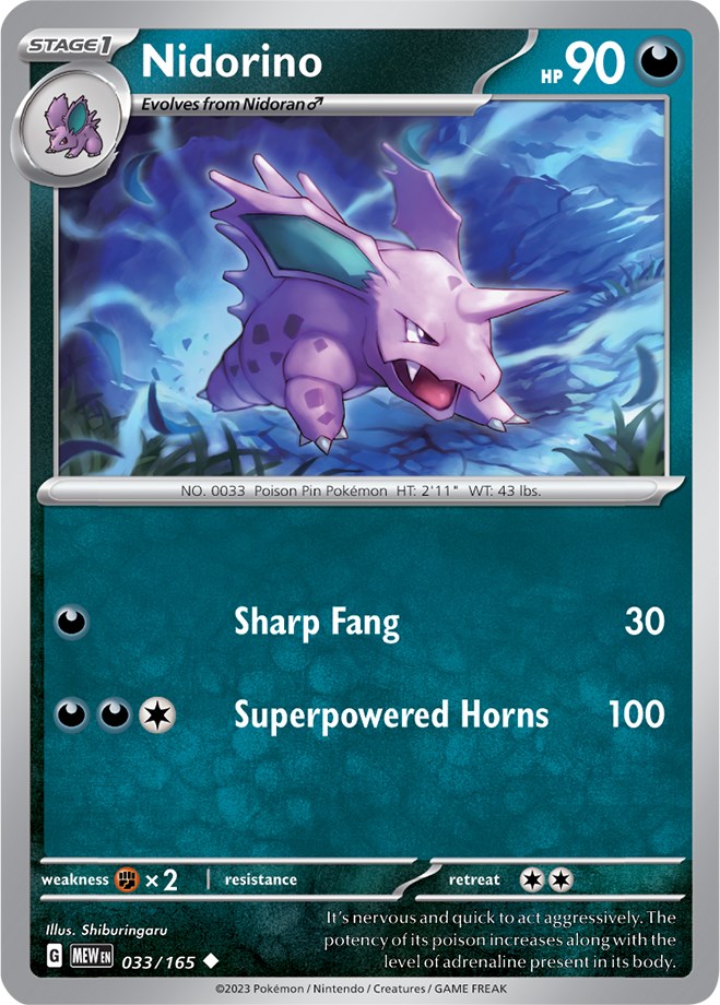 Nidorino card artwork