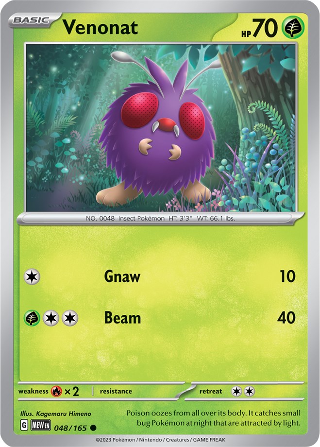 Venonat card artwork