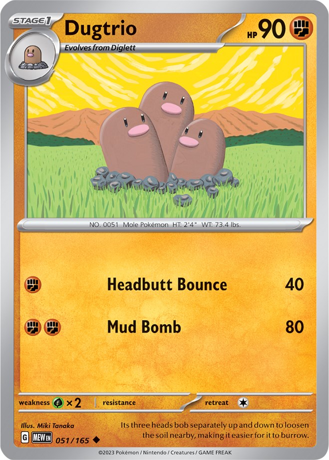 Dugtrio Sv Scarlet And Violet 151 Pokemon