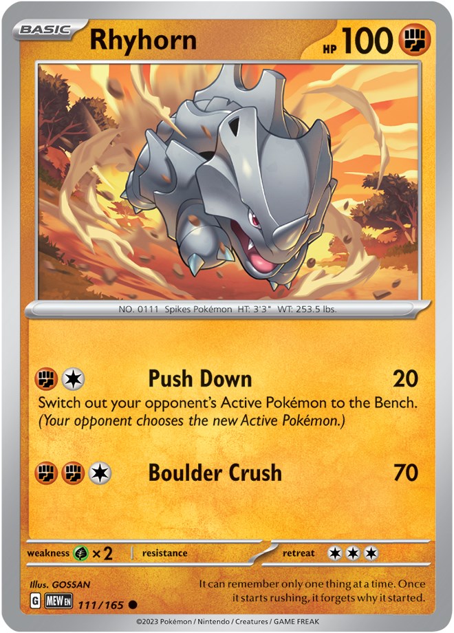 Rhyhorn card artwork