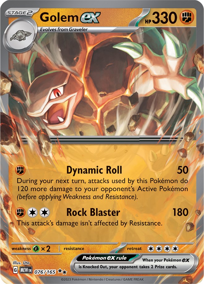 Golem ex - 076/165 - SV: Scarlet and Violet 151 - Pokemon