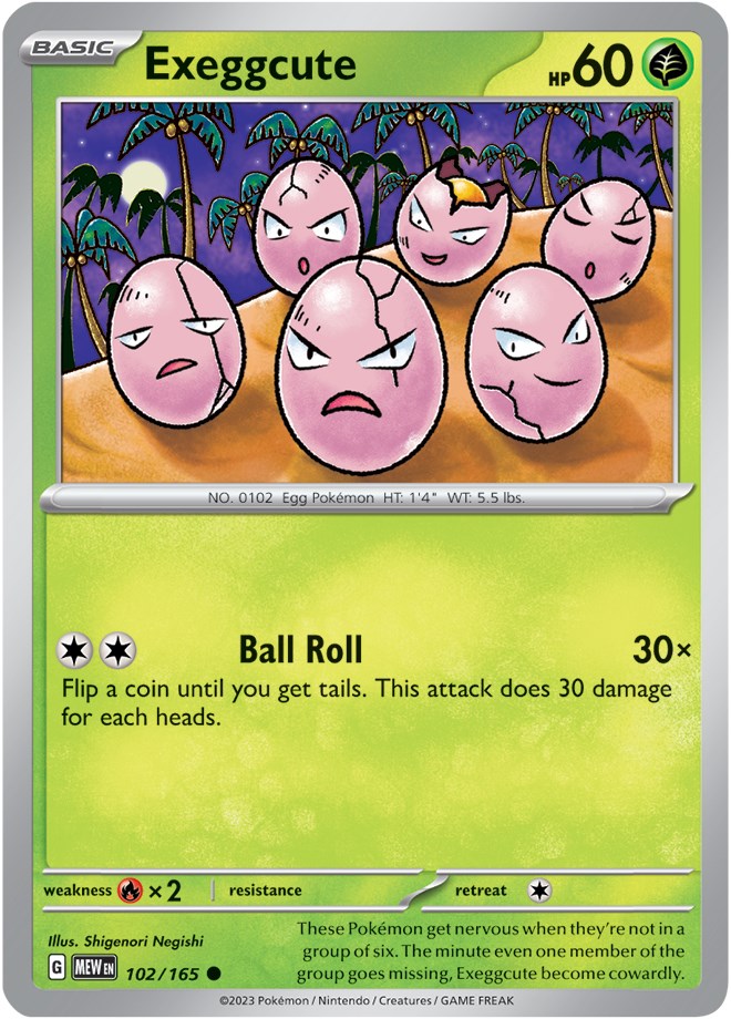 Exeggcute card artwork