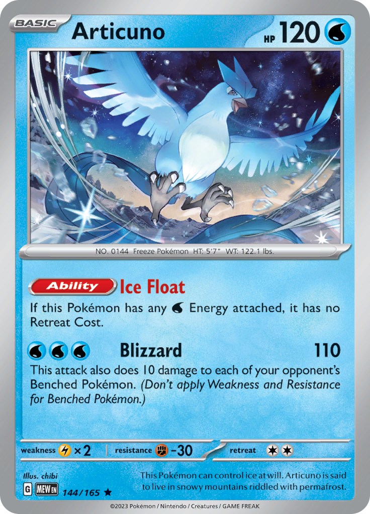 TCG Pokemon Card 151 - #144 Articuno