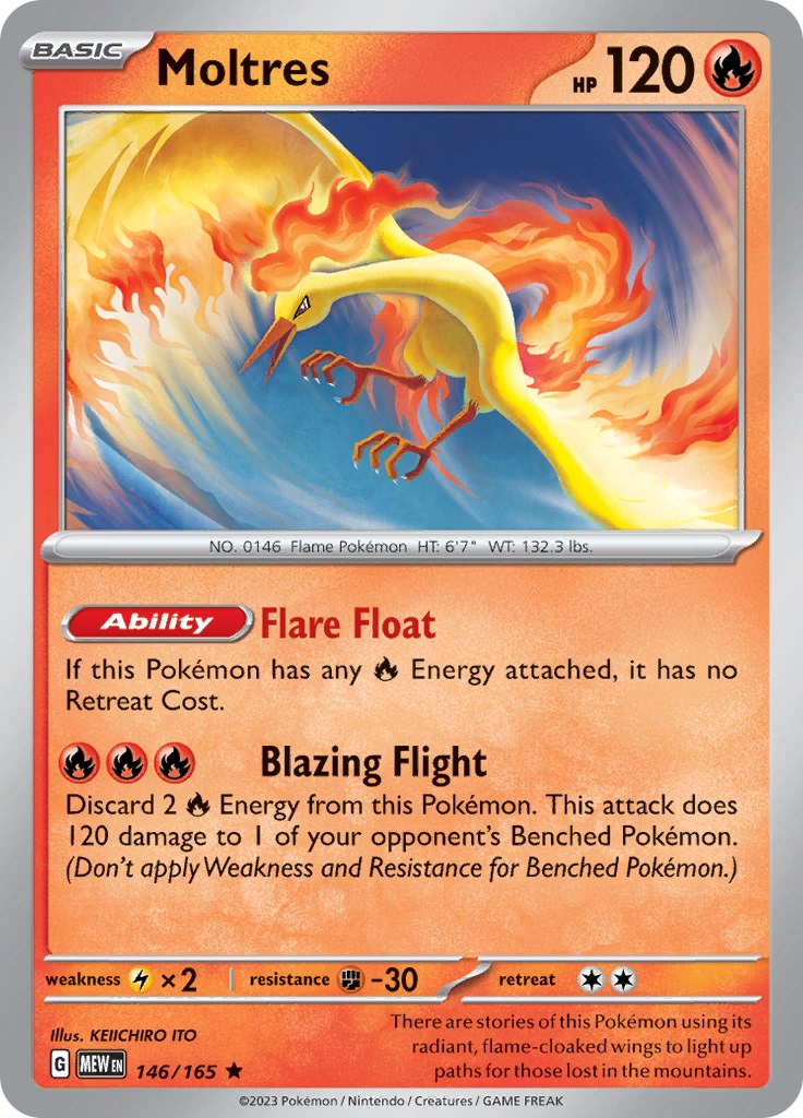 Moltres Giant Pokemon Card Print 