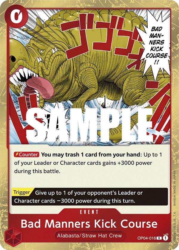 Bad Manners Kick Course Kingdoms of Intrigue One Piece Card Game