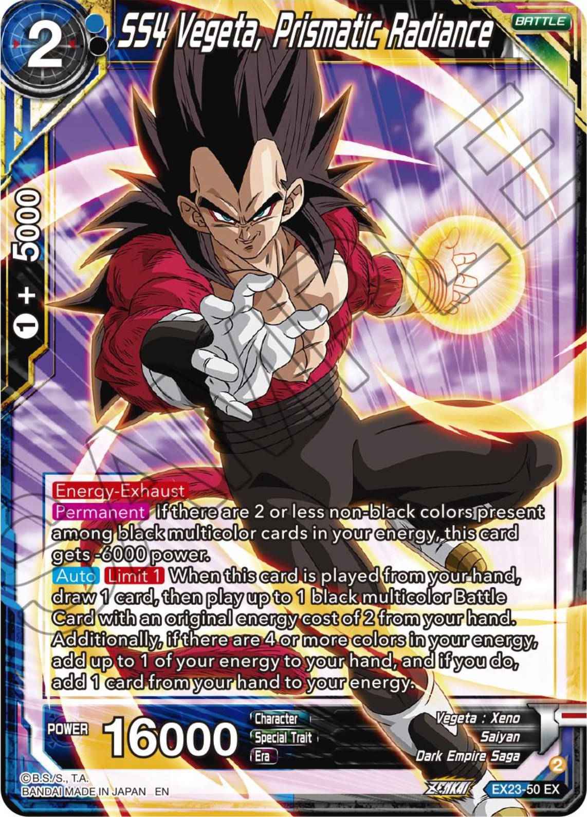 SS4 Vegeta, Prismatic Radiance - Expansion Deck Box Set 23: Premium ...