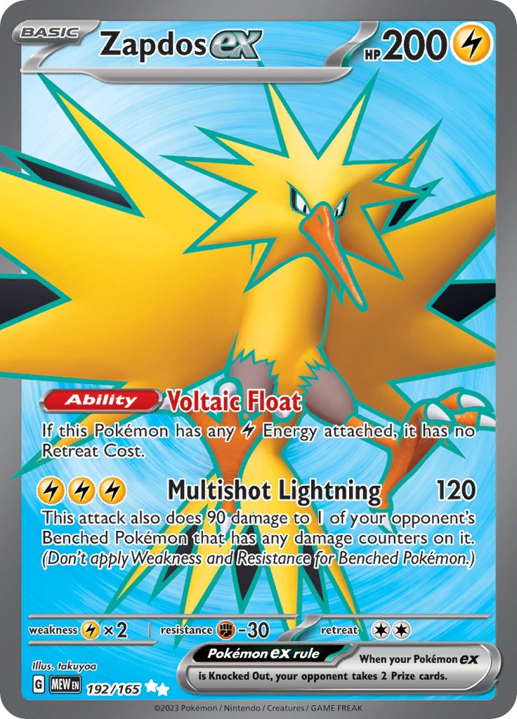 Zapdos Giant Pokemon Card Print -  Norway