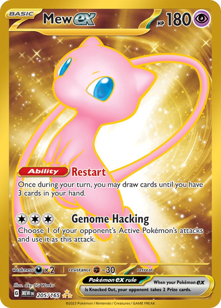 Mew V Gold Metal Pokemon Card