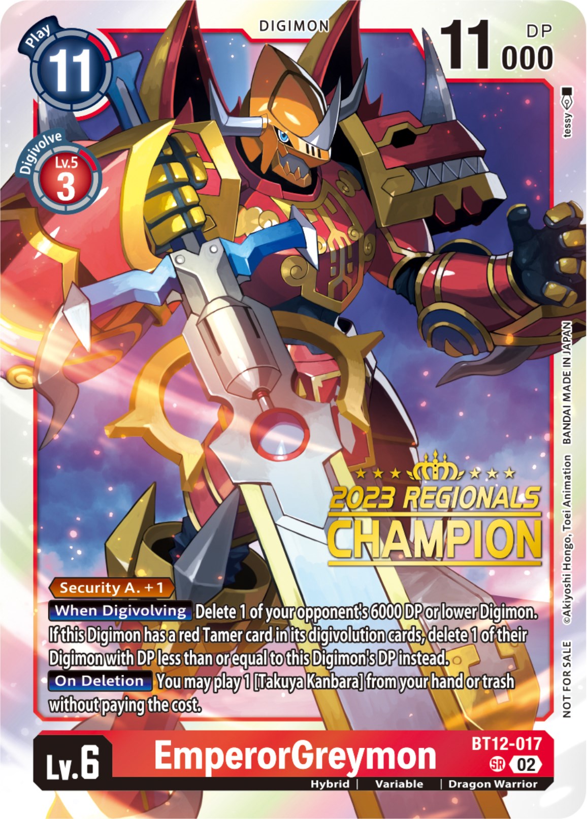 EmperorGreymon (2023 Regionals Champion) - Across Time - Digimon Card Game