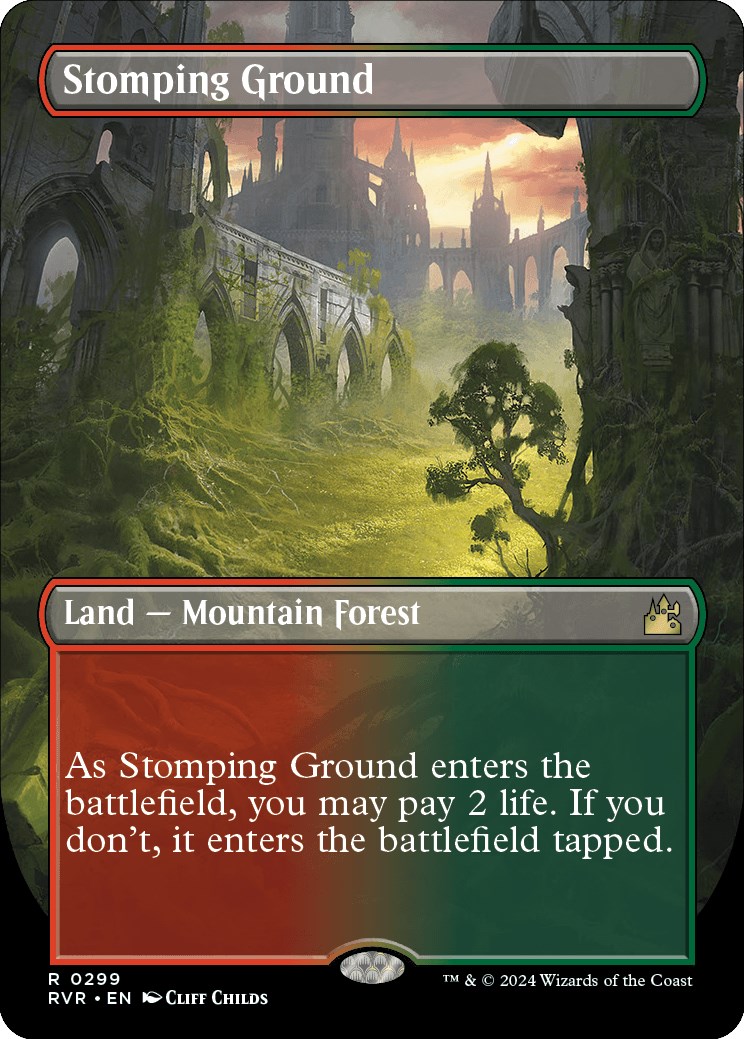 Stomping Ground (Borderless) Ravnica Remastered Magic The Gathering