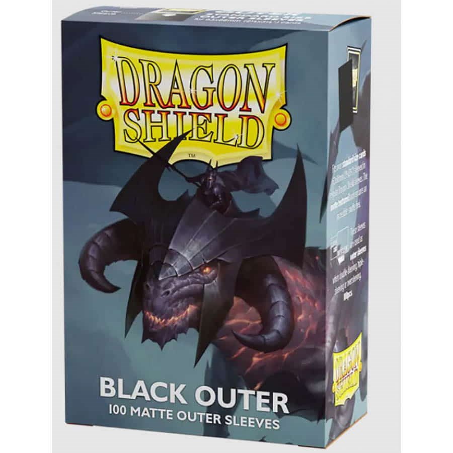 Dragon Shield Matte Outer Sleeves Black 100 Pack Dragon Shield   518659 