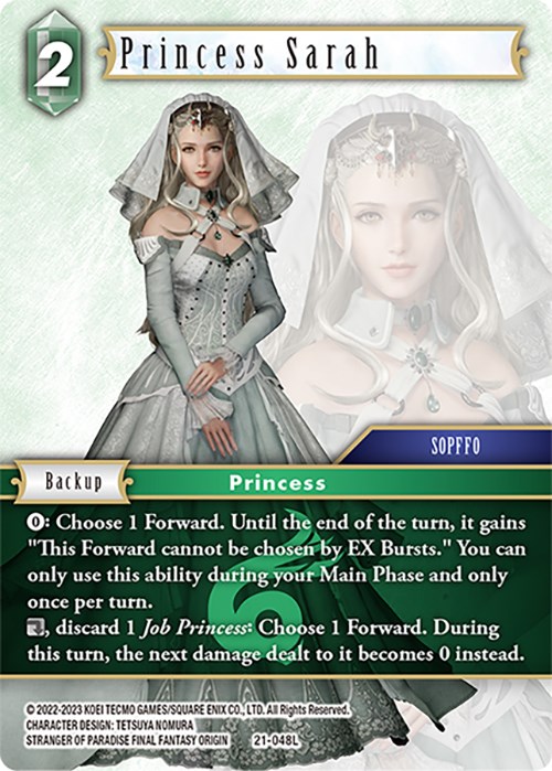 Princess Sarah Beyond Destiny Final Fantasy Tcg