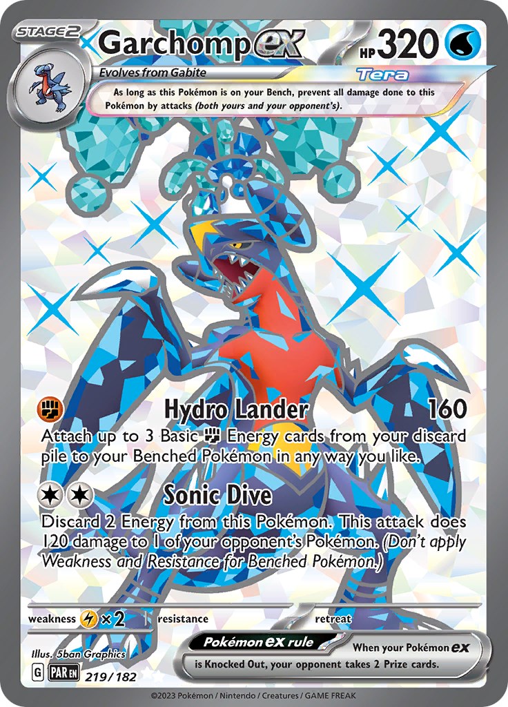 Garchomp ex - 219/182 - SV04: Paradox Rift - Pokemon