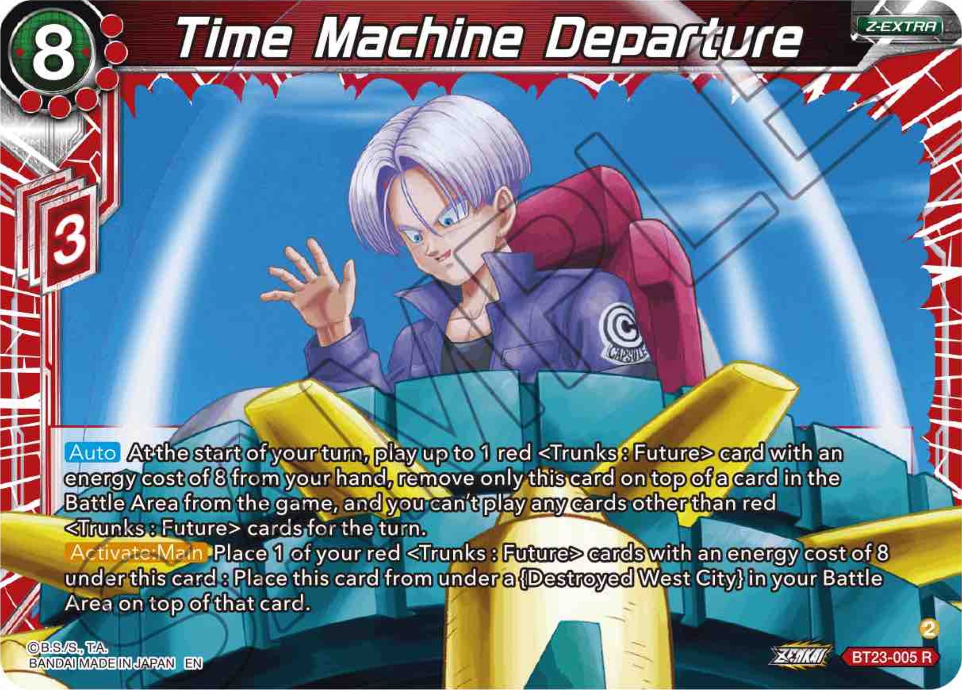 Time Machine Departure - Perfect Combination - Dragon Ball Super CCG