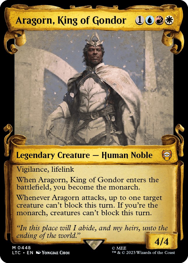 Aragorn, King of Gondor (Showcase Scrolls) - Commander: The Lord of the ...