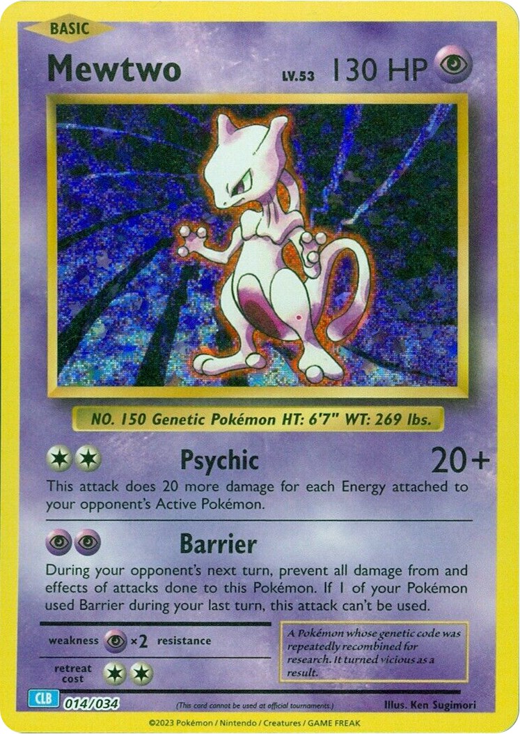Mewtwo card artwork