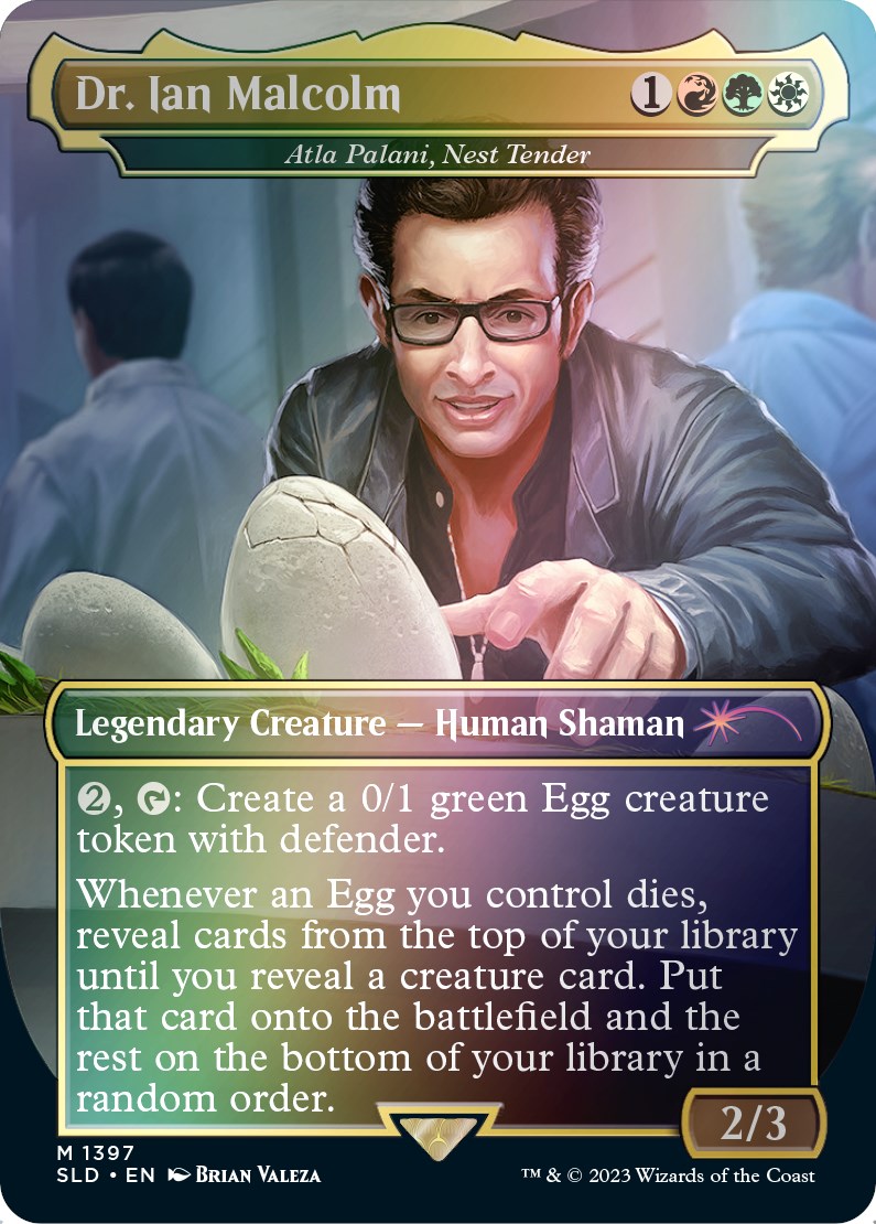 Dr. Ian Malcolm Atla Palani, Nest Tender (Rainbow Foil) Secret Lair
