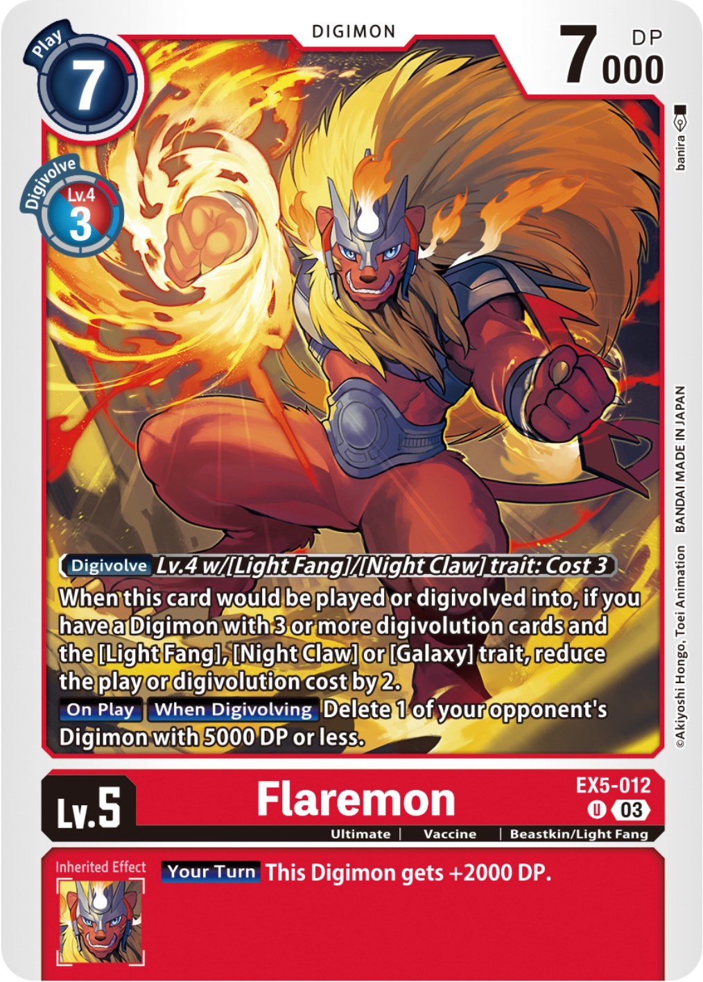 Flaremon - Animal Colosseum - Digimon Card Game