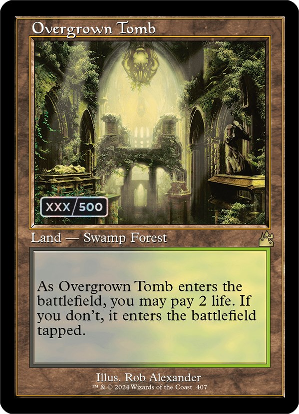 Overgrown Tomb (Retro Frame) (Serial Numbered) - Ravnica 