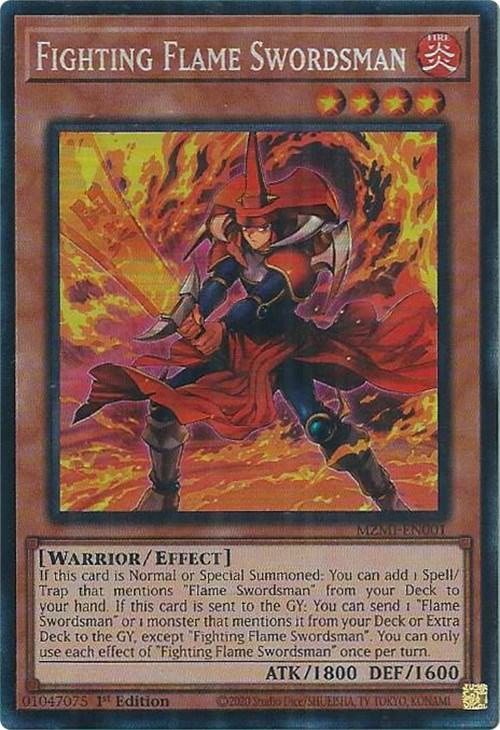 Fighting Flame Swordsman (CR) - Maze of Millennia - YuGiOh