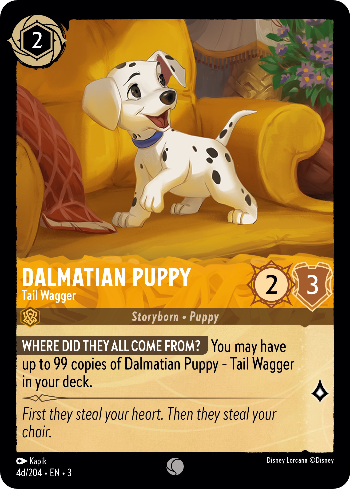 Dalmatian Puppy - Tail Wagger (4d/204) - Into the Inklands - Disney Lorcana