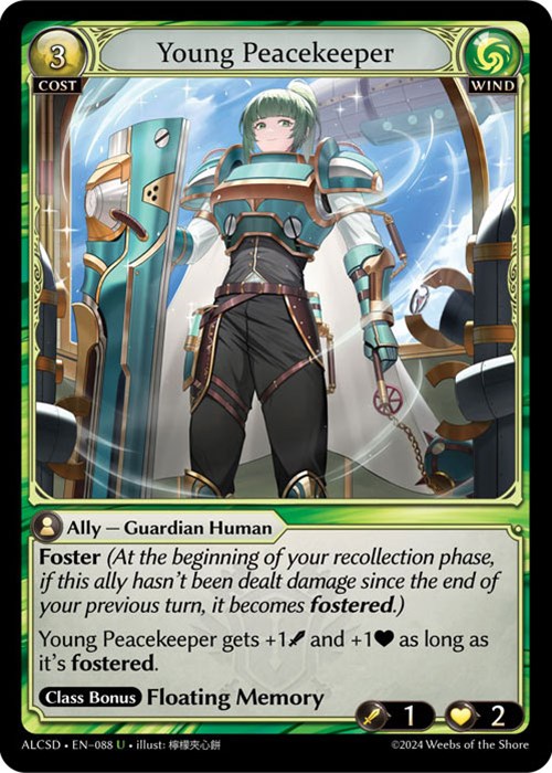 Young Peacekeeper - Alchemical Revolution Starter Decks - Grand Archive Tcg