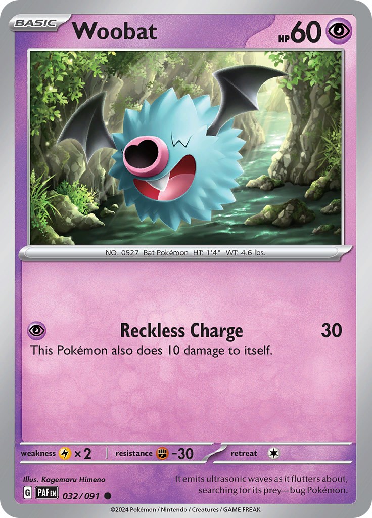 Woobat card artwork