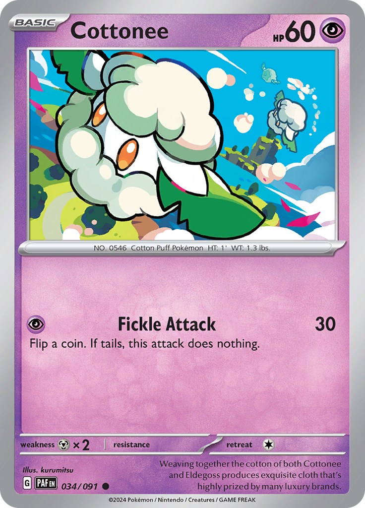 Cottonee card artwork