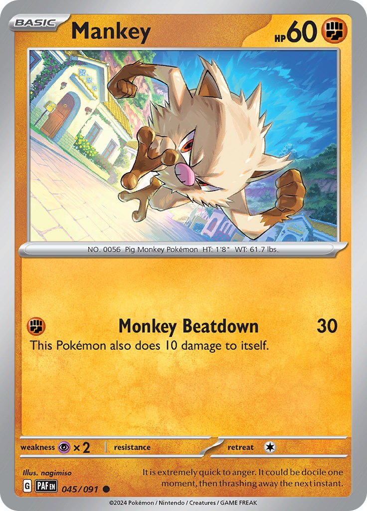Mankey card artwork
