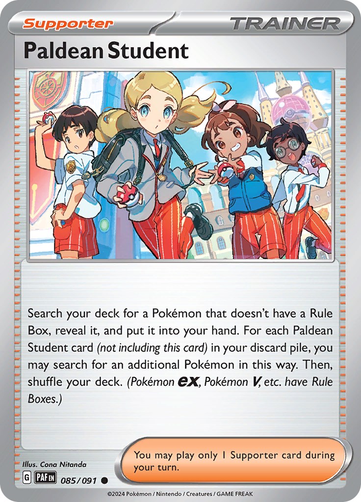 Paldean Student card artwork