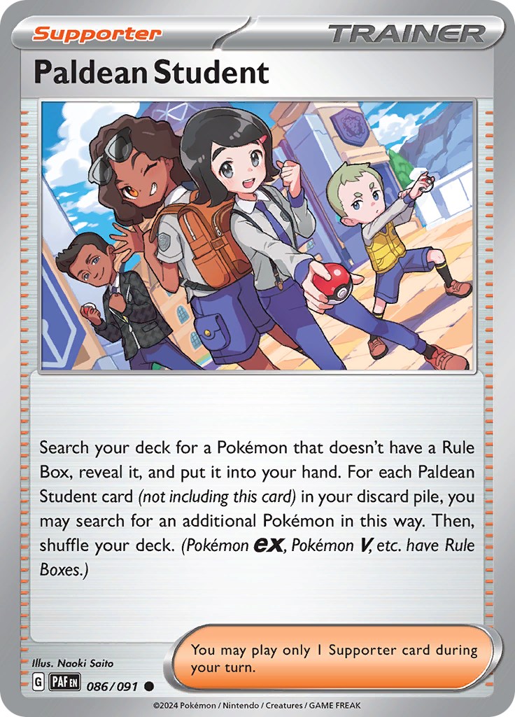 Paldean Student card artwork