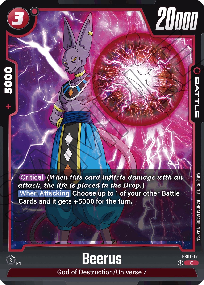 Beerus Starter Deck 1 Son Goku Dragon Ball Super Fusion World