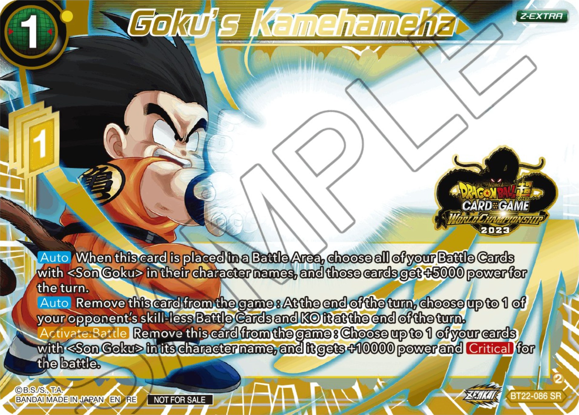 Goku's Kamehameha (2023 World Championship Z-Extra Card Set 