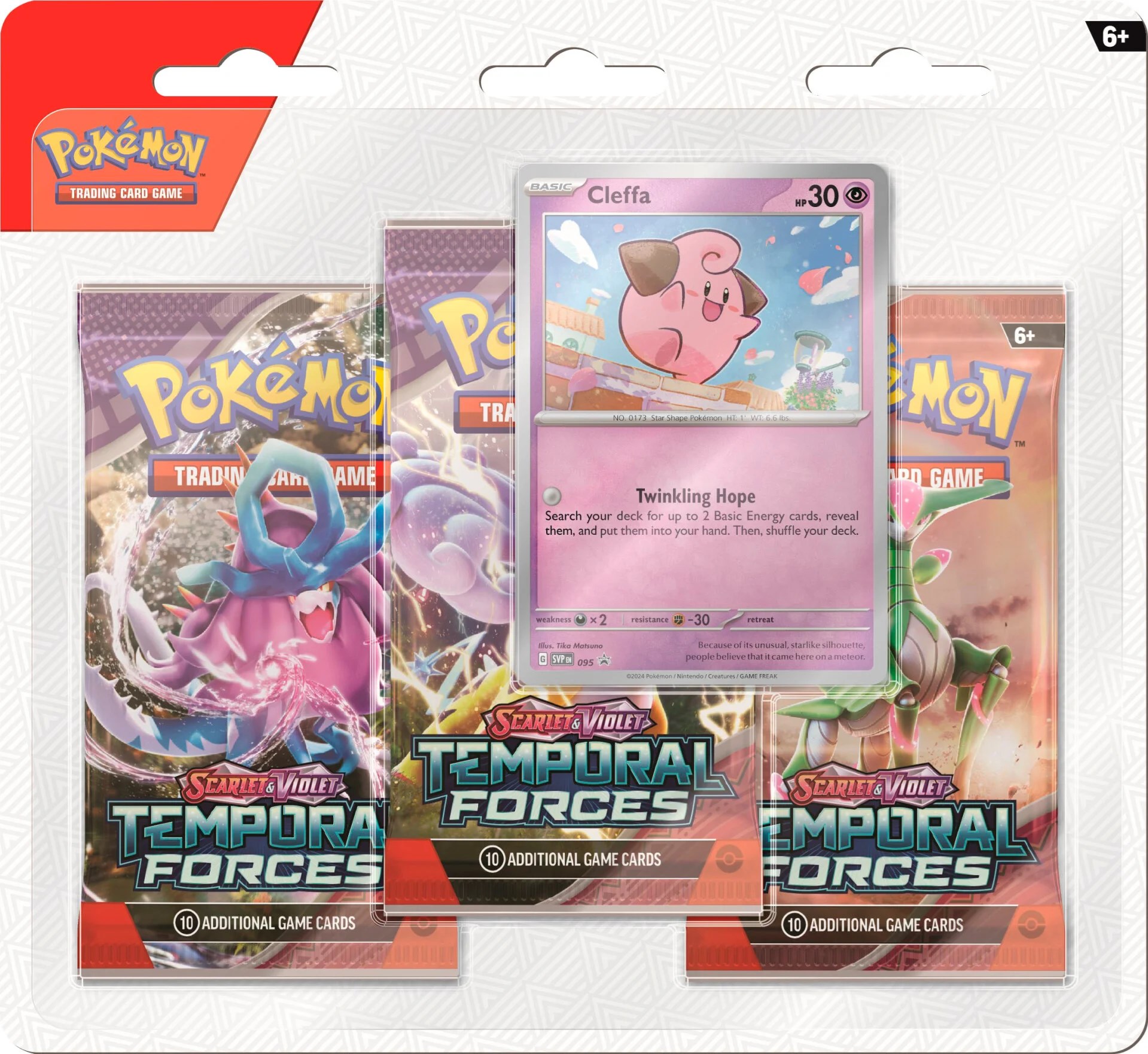 Temporal Forces 3 Pack Blister Cleffa Sv05 Temporal Forces Pokemon 