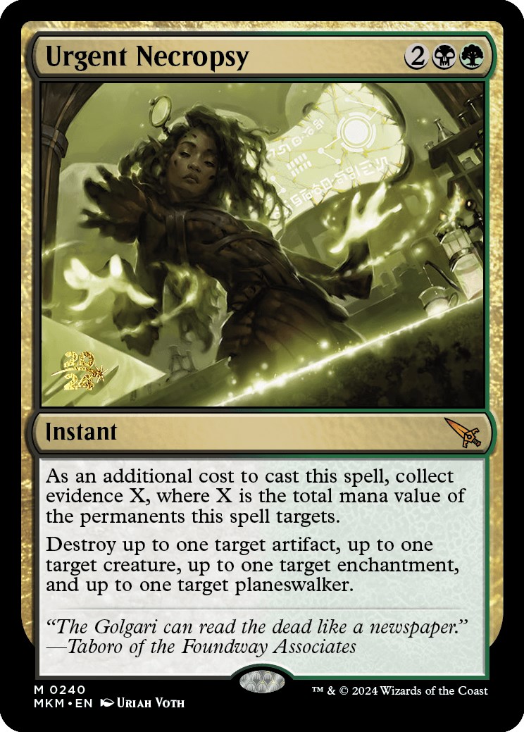 Urgent Necropsy - Prerelease Cards - Magic: The Gathering