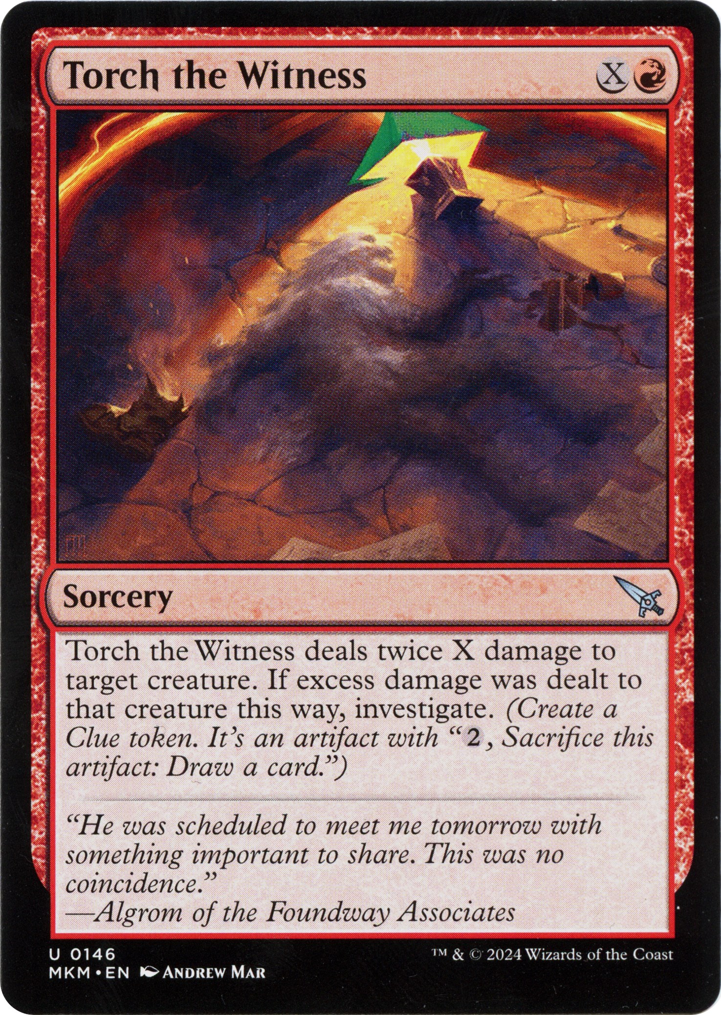 Torch the Witness (b) - Murders at Karlov Manor - Magic: The Gathering