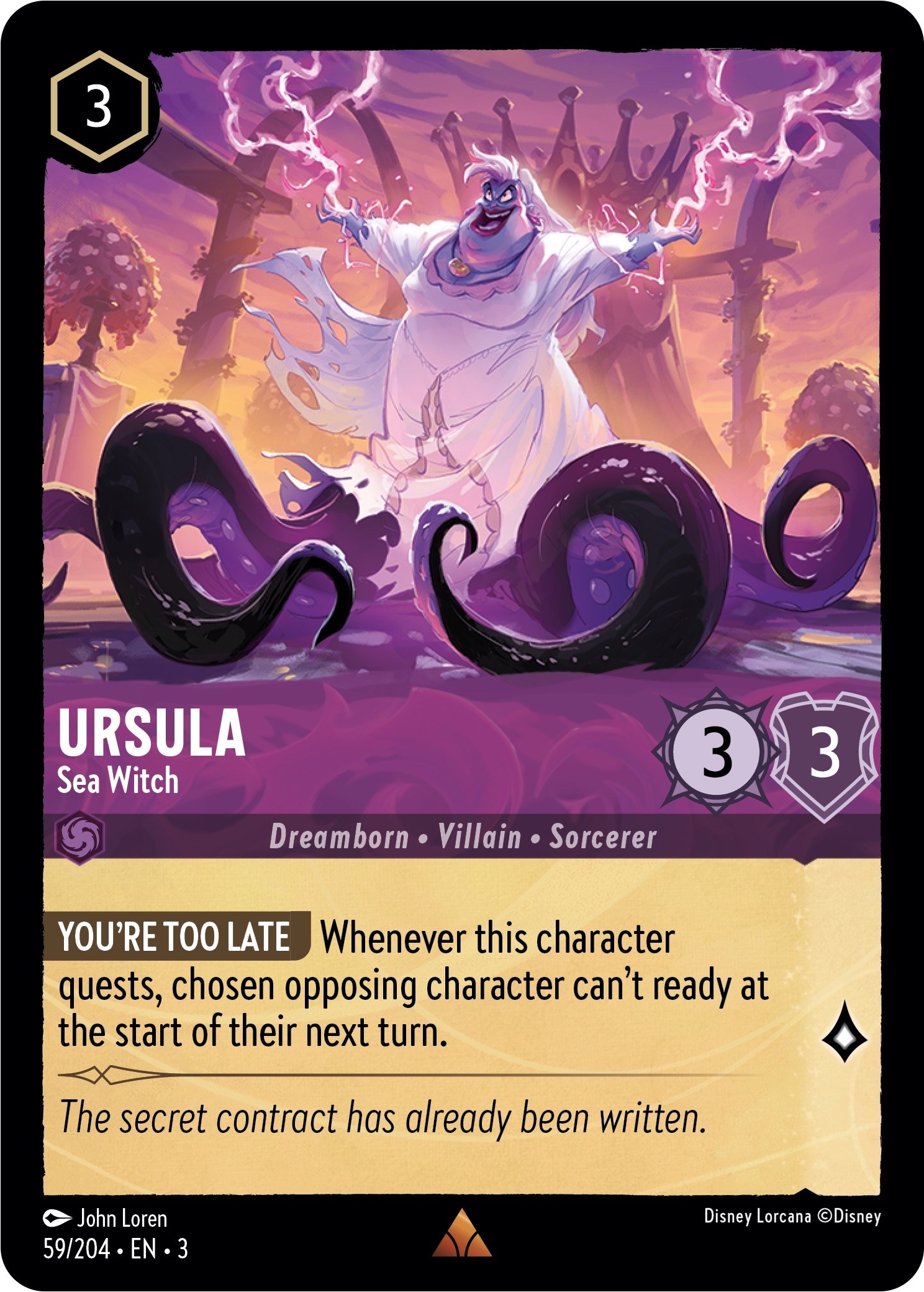 Ursula - Sea Witch - Into the Inklands - Disney Lorcana