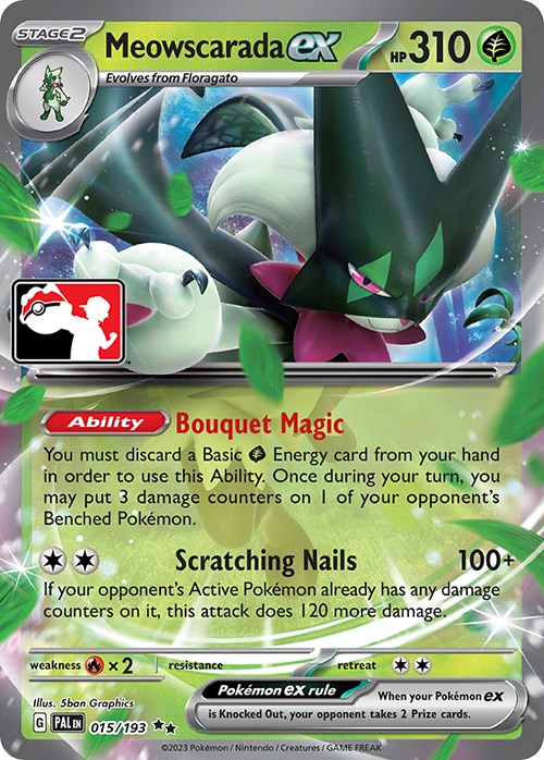 Meowscarada ex card artwork