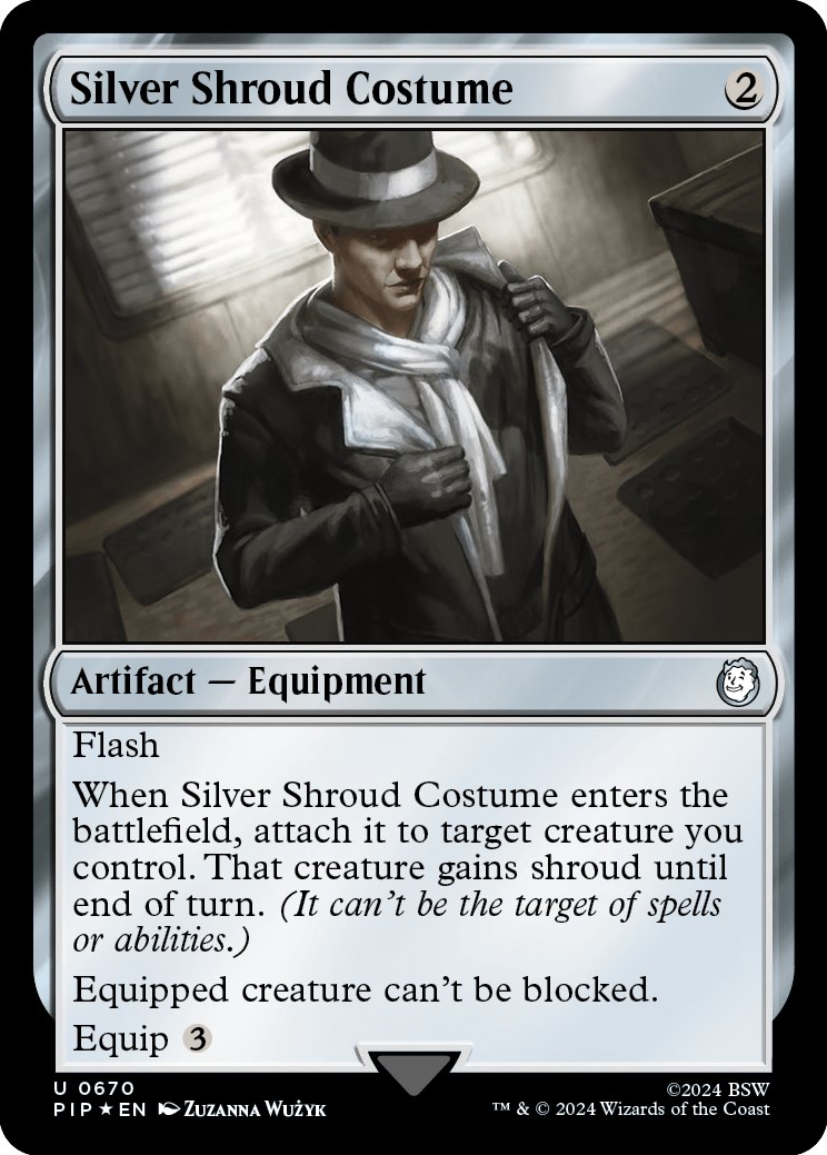 Silver Shroud Costume (surge Foil) - Universes Beyond: Fallout - Magic 