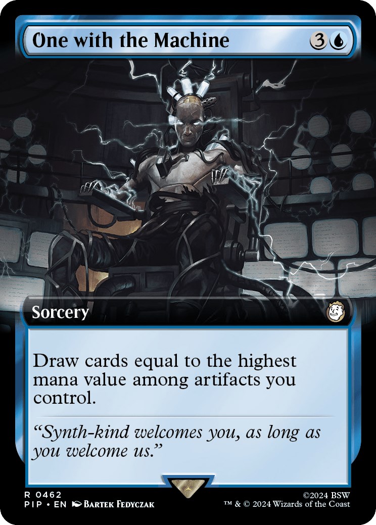 One With The Machine Extended Art Universes Beyond Fallout Magic The Gathering