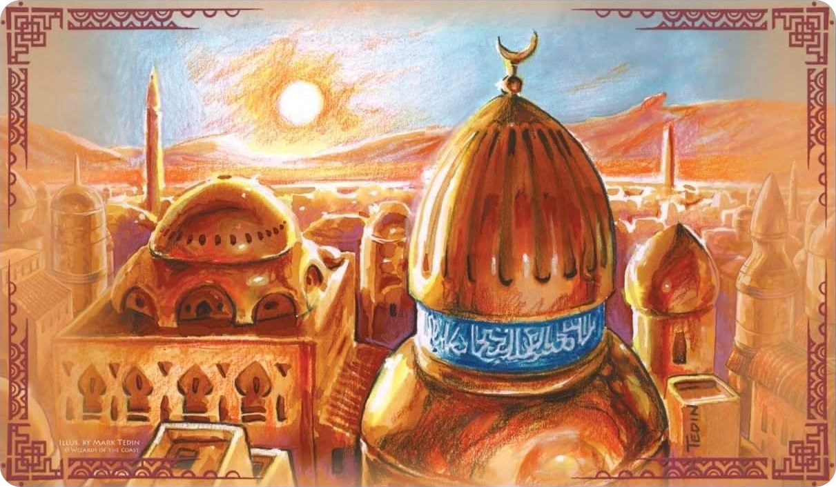 City of Brass Artist Proof Playmat Limited Edition Border Stitched