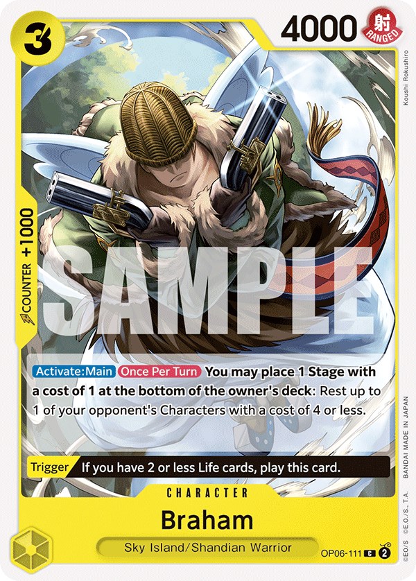 Braham Wings of the Captain One Piece Card Game