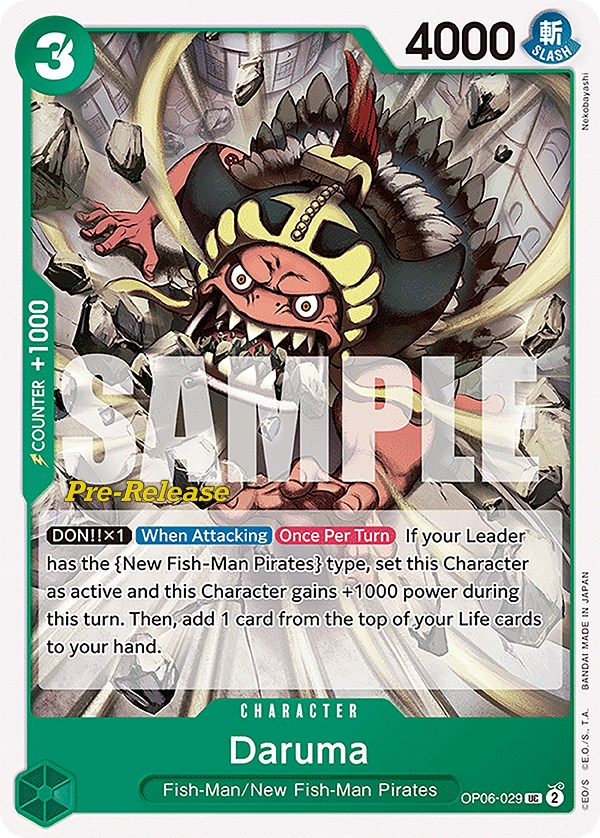 Daruma - Wings of the Captain Pre-Release Cards - One Piece Card Game