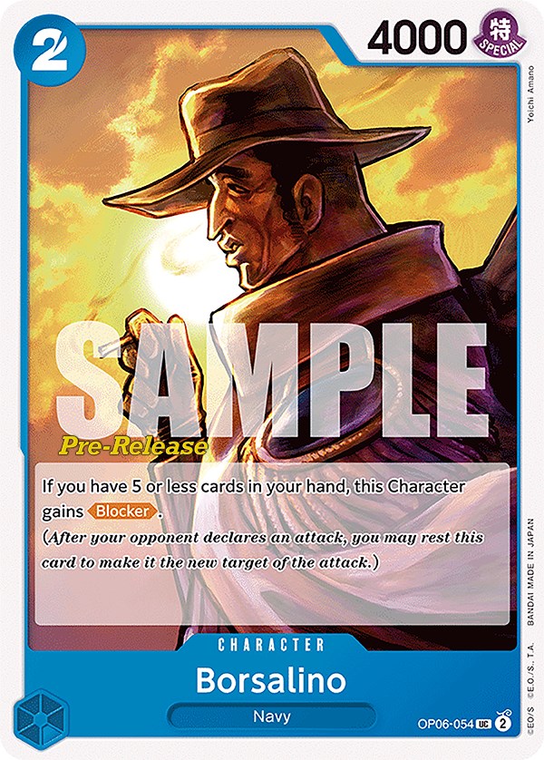 Borsalino Wings of the Captain Pre Release Cards One Piece