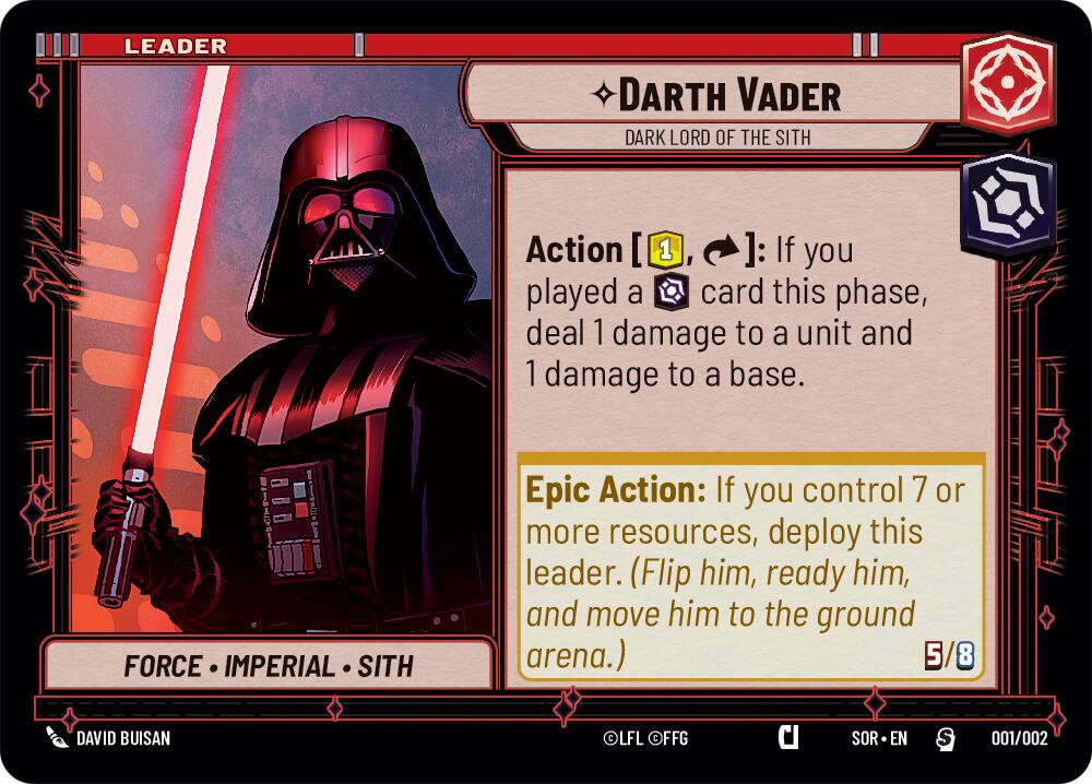 Darth Vader - Dark Lord of the Sith - Prerelease Promos - Star Wars ...