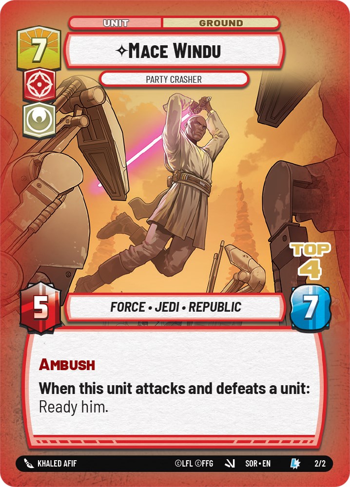 Mace Windu Party Crasher (Top 4) Store Showdown Promos Star Wars