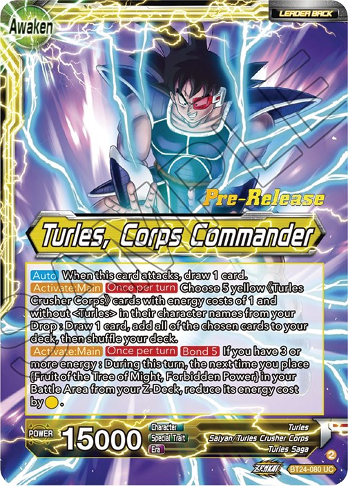 Turles Turles Corps Commander Beyond Generations Pre Release