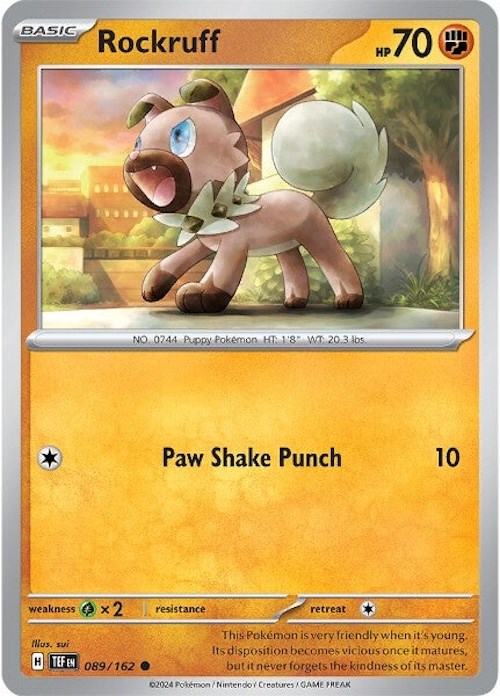 Rockruff card artwork